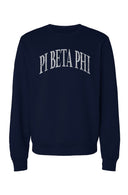 Pi Phi Beyond Soft Oversized Sweatshirt with Distressed Arch Name Graphic