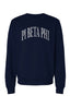 Pi Phi Beyond Soft Oversized Sweatshirt with Distressed Arch Name Graphic