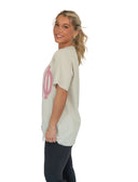 Pi Phi Heavy Hitter Oversized Tee with Rose Greek Varsity Letters