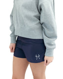 Pi Phi Athleisure Shorts with Arrows & Wings Graphic on Leg