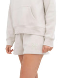 Pi Phi Lounge & Go Relaxed Sweat Shorts with 3D Puff Embroidered Arrows & Wings on Leg