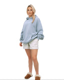 Pi Phi Lounge & Go Relaxed Sweat Shorts with 3D Puff Embroidered Arrows & Wings on Leg