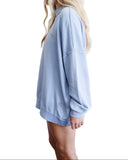 Pi Phi Terry Mock Neck Sweatshirt with Embroidered Logo