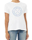Pi Phi Ultra Soft Tee with Light Blue Arrows Logo Graphic