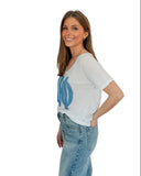 Pi Phi Ultra Soft Vneck Tee with Bold Greek Letters