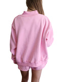 Alpha Chi Omega Oversized Mock Neck Sweatshirt with Outline Name [PRE ORDER SHIPS MID NOVEMBER]