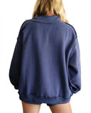 Delta Gamma Oversized Mock Neck Sweatshirt with Outline Name [PRE ORDER SHIPS MID NOVEMBER]