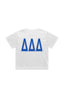 Tri Delta The Boxy Cropped Tee with Greek Varsity Letters