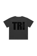 Tri Delta The Boxy Cropped Tee with Tonal Name Graphic