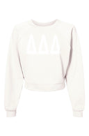 Tri Delta Beyond Soft Cropped Sweatshirt with Greek Varsity Letters