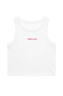 Tri Delta Cropped BFF Tank with Embroidered Delta Love