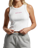 Tri Delta Cropped BFF Tank with Embroidered Delta Love