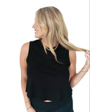 Tri Delta The Boxy Crop Tank with Embroidered Letters