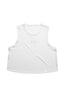 Tri Delta The Boxy Cropped Tank Top with Embroidered Greek Letters Center Chest