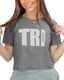 Tri Delta Ultra Soft Cropped Tee with Name Graphic