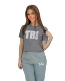 Tri Delta Ultra Soft Cropped Tee with Name Graphic