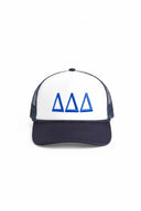 Tri Delta Foam Trucker Hat with 3D Puff Embroidered Greek Letters
