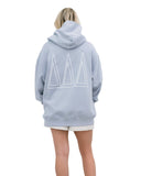 Tri Delta OH BOYfriend Oversized Hoodie with Greek Letters on Back