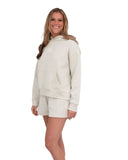 Tri Delta Lounge & Go Relaxed Sweat Shorts with 3D Puff Embroidered Name on Leg