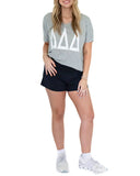 Tri Delta Ultra Soft V-Neck Tee with Distressed Greek Letters