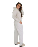 Zeta Lounge & Go Wide Leg Sweatpants with Crown Name Graphic on Leg
