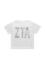 Zeta The Boxy Cropped Tee with Distressed Greek Letters