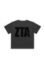 Zeta The Boxy Cropped Tee with Tonal Name Graphic