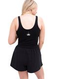 Zeta Athleisure Cropped Bra Tank Top with Crown on Back