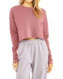 Zeta Beyond Soft Cropped Sweatshirt with Name Graphic on Sleeve