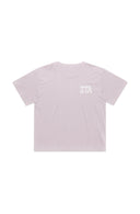 Zeta Boxy Cropped Tee with Greek Letters