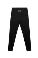 Zeta Athleisure Leggings with Greek Letters on Back
