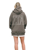 Zeta OH BOYfriend Oversized Hoodie with Greek Letters on Back