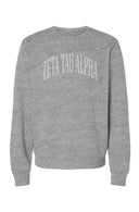 Zeta Beyond Soft Oversized Sweatshirt with Distressed Arch Name Graphic