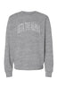 Zeta Beyond Soft Oversized Sweatshirt with Distressed Arch Name Graphic