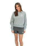Zeta Athleisure Shorts with Crown Graphic on Leg