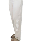 Zeta Lounge & Go Wide Leg Sweatpants with Crown Name Graphic on Leg
